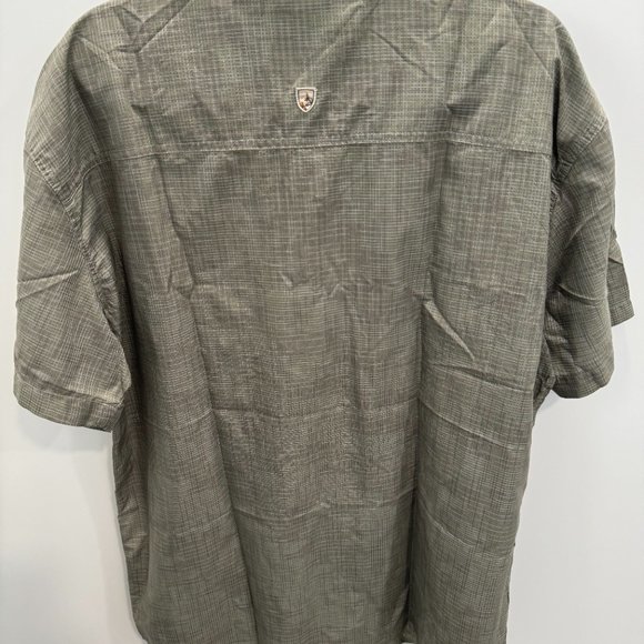 Kuhl Shirt Mens 2XL Olive Green Check Hiking Camping Rucking Walking Outdoor - Picture 4 of 6